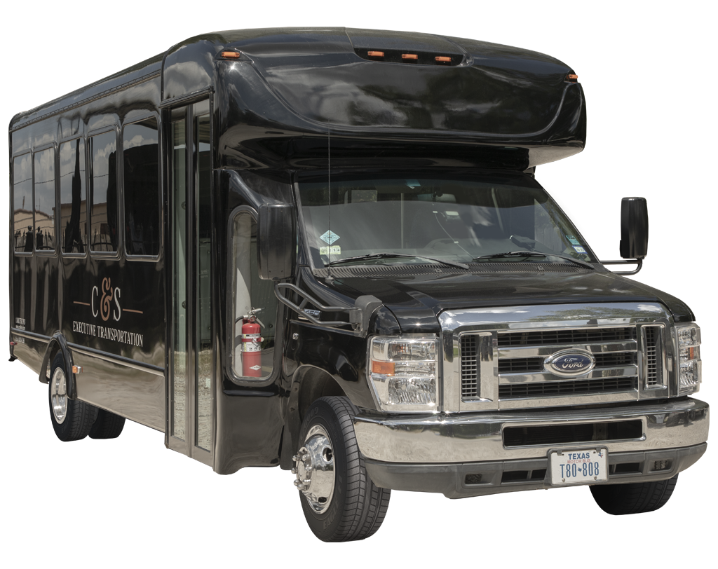 24 Passenger Ford mini-bus providing comfortable and premium group transportation by C&S Executive