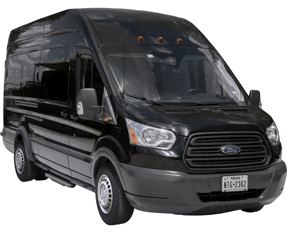 Ford Transit van providing premium group and executive transportation by C&S Executive